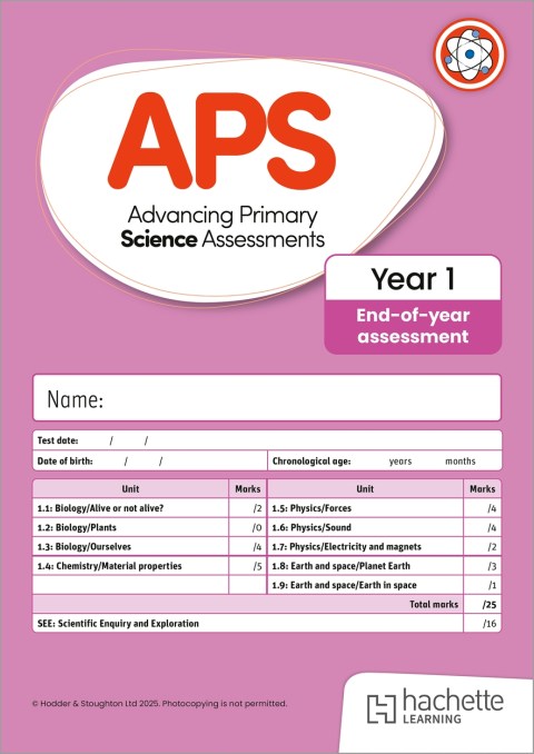 Advancing Primary Science Assessments, Year 1 End-of-Year Assessment, 10pk