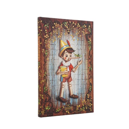 2027 Carlo Collodi, Pinocchio (Fairy Tale Collection) Maxi 12-Month Hardcover Dayplanner (Elastic Band Closure) Vertical