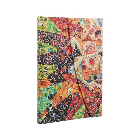2027 Gaudi’s Sun (Gaudi’s Mosaics) Midi 12-Month Hardcover Dayplanner (Wrap Closure) Verso