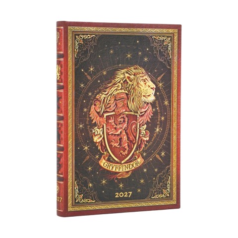 2027 Gryffindor Diary (Harry Potter Collection) Mini 12-Month Hardcover Dayplanner (Elastic Band Closure) Horizontal
