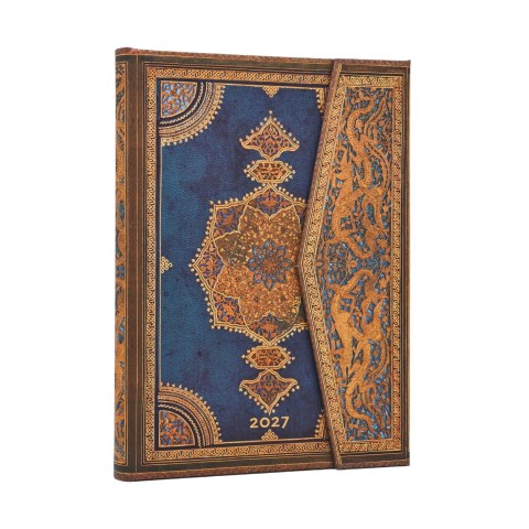 2027 Safavid Indigo (Safavid Binding Art) Midi 12-Month Hardcover Dayplanner (Wrap Closure) Verso