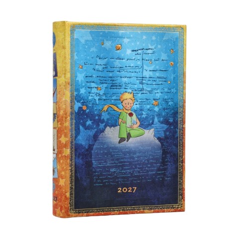 2027 Saint-Exupéry, The Little Prince (Embellished Manuscripts Collection) Mini 12-Month Hardcover Dayplanner (Elastic Band Closure) Daily