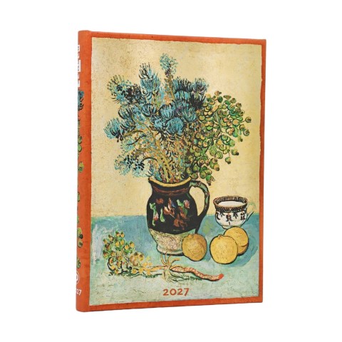 2027 Van Gogh’s Still Life Midi 12-Month Hardcover Dayplanner (Elastic Band Closure) Horizontal