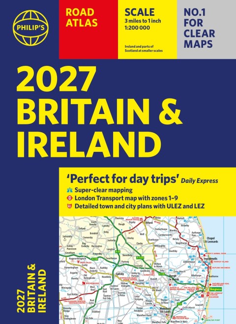 Philip’s 2027 Road Atlas Britain & Ireland Paperback A4